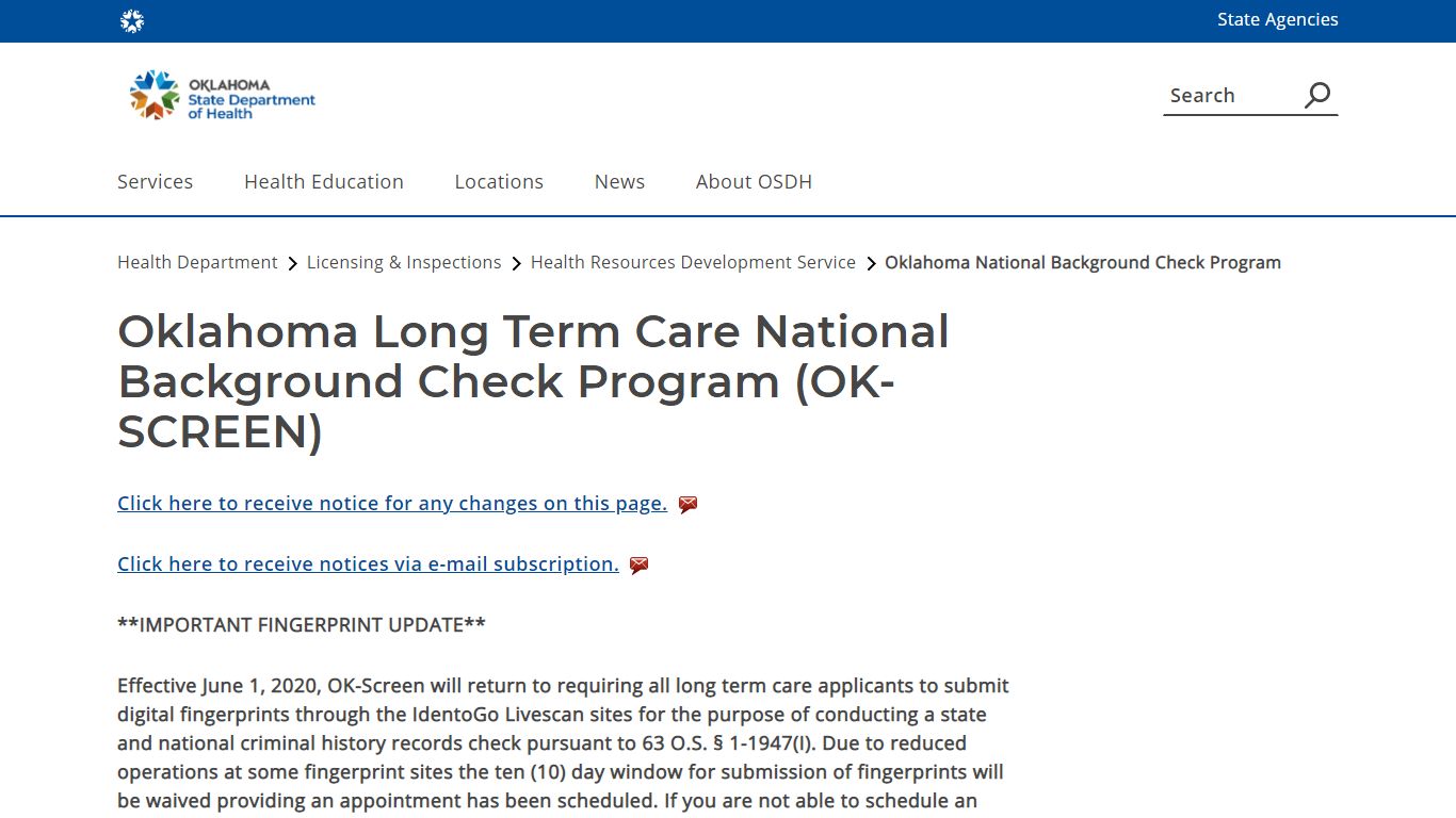 Oklahoma National Background Check Program